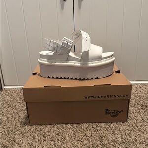 Dr. Martens White Platform Sandals